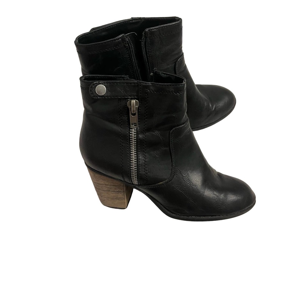 Crown Vintage black bootie with chunky heel Size 10 - Picture 1 of 5